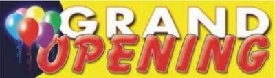 Grand Opening | Vinyl Banner w/ Grommets | 3 H x 10 W