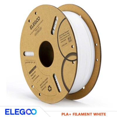 ELEGOO PLA+ Filament für FDM 3D Drucker Material 1KG Spule - Hochwertig - Weiß