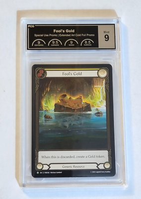 PCG 9+ MINT COLD FOIL EXTENDED ART PROMO FOOL'S GOLD! *FAB - HIGH