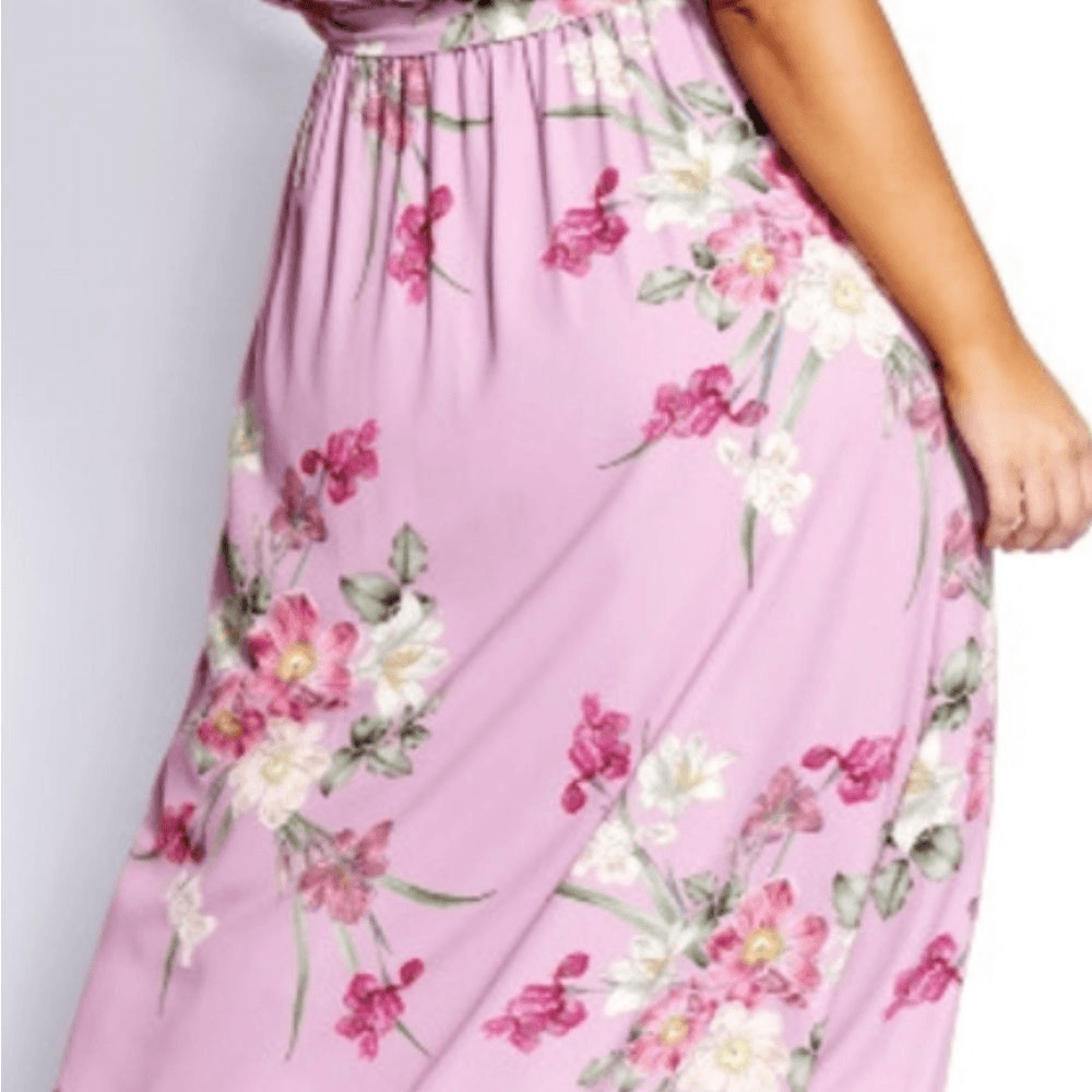 city chic pink floral dress City Chic USA | In full bloom, just in time for the occasion. Shop the  Rosalee Sleeveless Print Maxi Dress in Ivory. #citychicusa  #ccworldofcurves