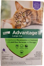 Advantage II Flea Medicine Large Cats 6 Months Purple Drops 9-18 lbs