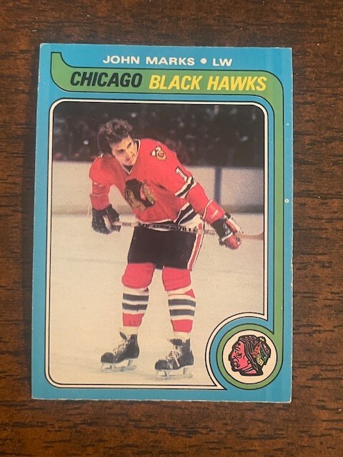 1979-80 O-Pee-Chee hockey set break #16 John Marks - Chicago Blackhawks NRMT