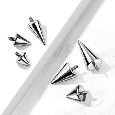 2 Pcs Implant Grade Titanium Internally Threaded Spike Dermal Anchor Top