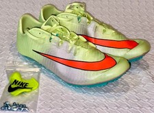 NIKE Zoom JA Fly 3 Barely Volt Orange Grey Sprint Track Spikes Shoes Mens 4 12