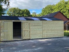 12ft x 30ft Reverse Apex Heavy Duty Wooden Garage Timber Workshop Shed 25mm T&G