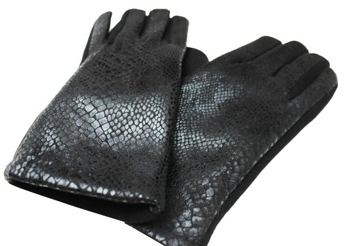 Womens Touchscreen Smartphone Gloves Snake Gator Print Fleece Lining Winter Fall - Picture 10 of 12