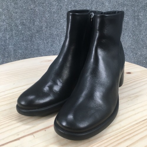 Ecco Boots Womens 9-9.5 Sculpted Luxury 35 Ankle Bootie Black Block 22241301001 - Picture 3 of 11