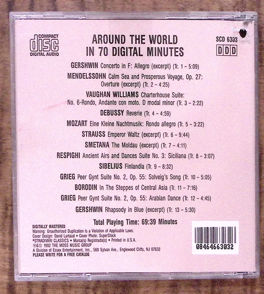 AROUND THE WORLD IN 70 DIGITAL MINUTES  DDD ESSEX ENTERTAINMENT EXC  CD 3633 Foto 2 de 4