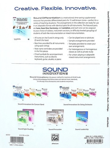 Sound Differentiation - Teacher's Score - for Beginning String Orchestra - Picture 3 of 3