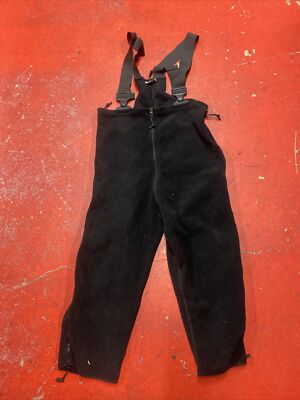 USGI Polartec Classic 200 Syn Fleece Pants Overalls W/Suspenders Black Ms-reg