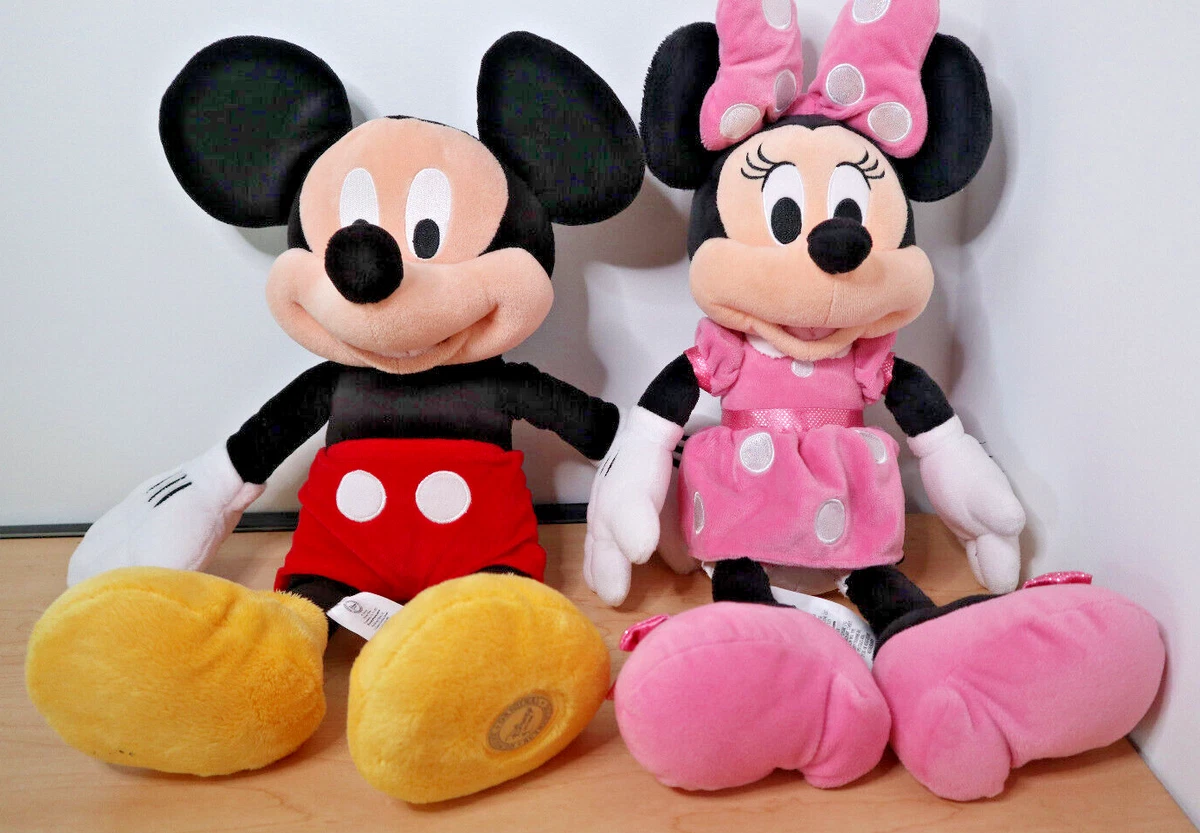 Disney Store Mickey And Minnie Mouse 19 Inch Plush Disney Stuffed Animals