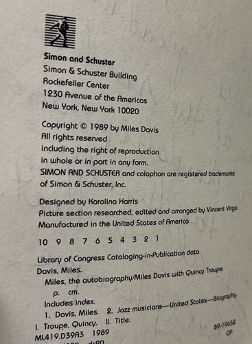 Miles : The Autobiography Quincy Troupe Miles Davis (1989, Hardcover) First sgnd - Picture 5 of 5