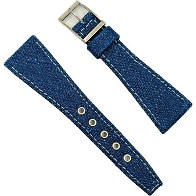 NEW OLD STOCK - 24 MM - WATCH STRAP - JEANS & LEATHER - VINTAGE BAND - BRACELET