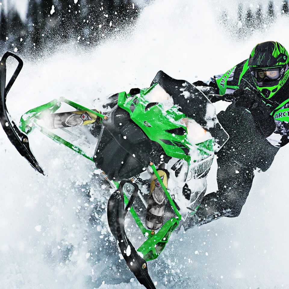 Sexy Girl Arctic Cat Sled Shock Protector Covers Snowmobile (Set of 2) NEW - Image 3 of 4