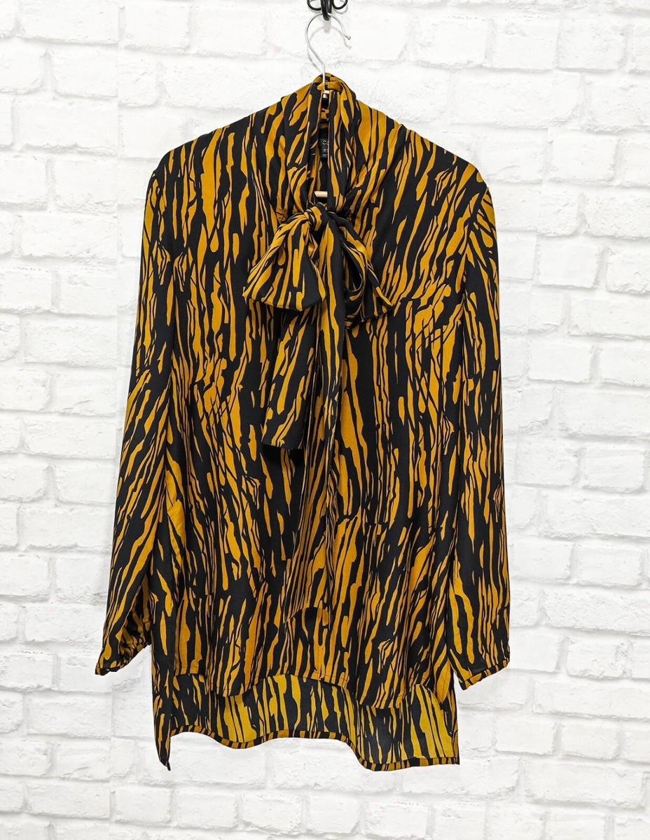 Tunique / Haut En Soie 100% COS - Taille 38 - Imprimé Original - Occasion Très Bon état