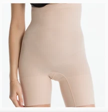 Spanx High-Waisted Shaper Shorts Tummy Control 2745 Soft Nude Size XL 1297