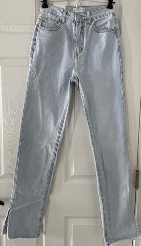 Split Hem Straight Leg Jeans Size 