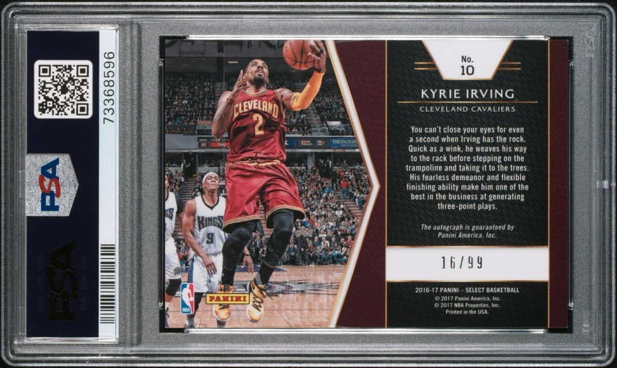 2016-17 Panini Select Kyrie Irving IN-FLIGHT AUTO #d /99 ON-CARD 