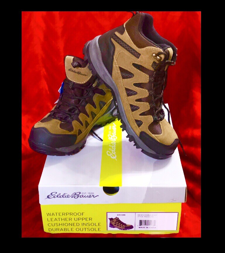 Eddie Bauer Ridgeline Waterproof Leather Hiking Boots Brown Men’s 12 NWOT Eddie Bauer Ridgeline Men main image 2