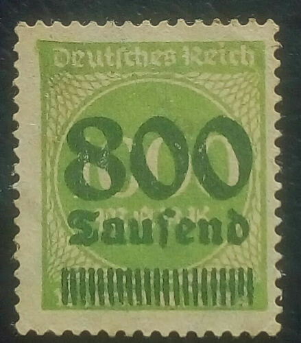 Timbres vintage Deutsches Reich Empire allemand 1923 surimpression 800 sur 1000 marks - Photo 1 sur 2