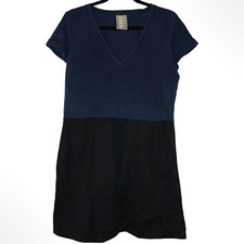 Anthro Dolan Left Coast Colorblock Mini Dress Womens Small Short Sleeve V-Neck