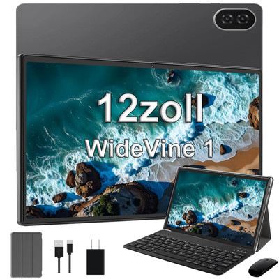 2025 Tab 12'' 16GB+128GB Tablets Octa Core 5G WiFi Pad PC Dual Camera Bluetooth