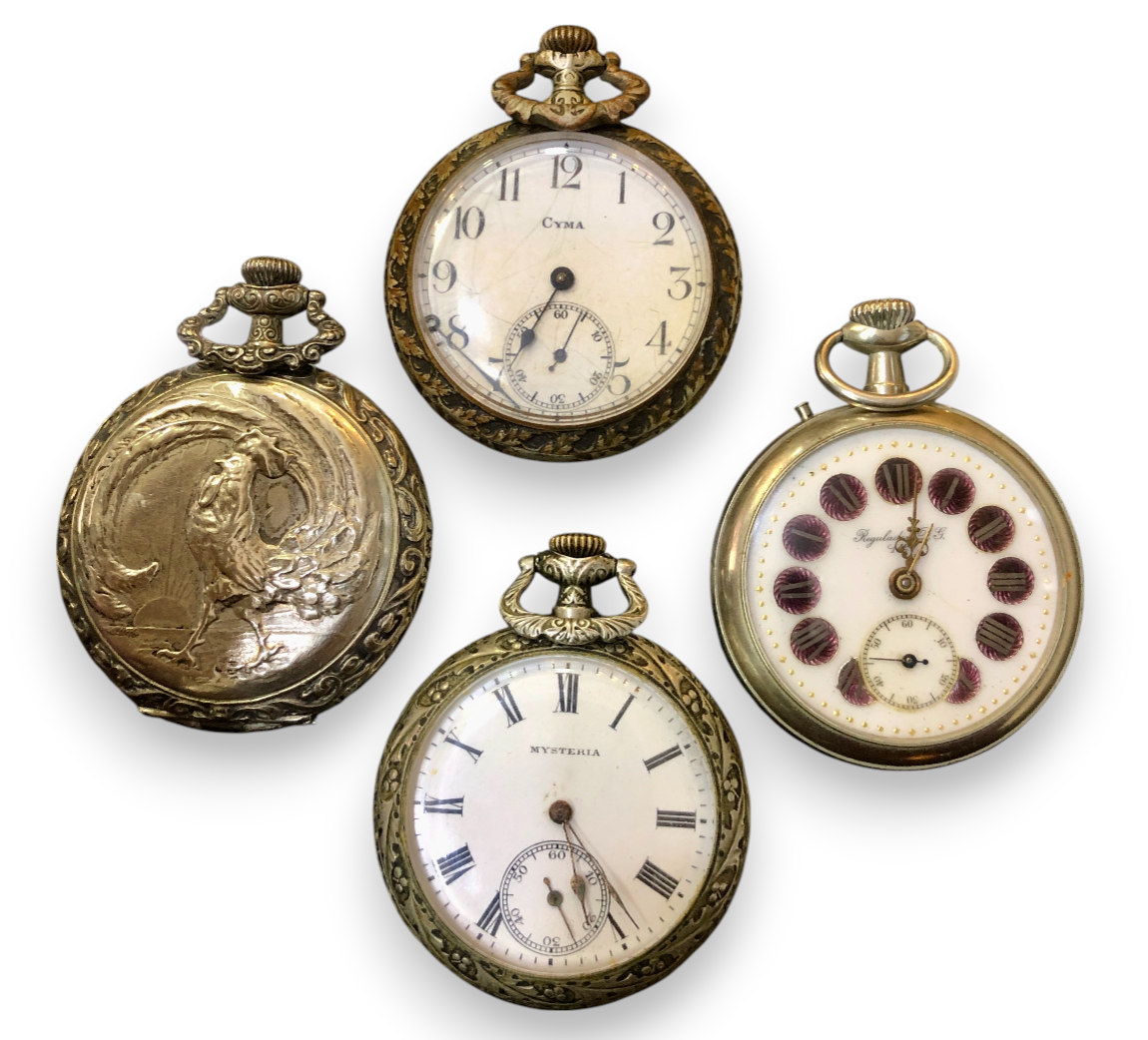 Watch Repair Cyma Pocket Watch Value Lot Of Vintage Pocket