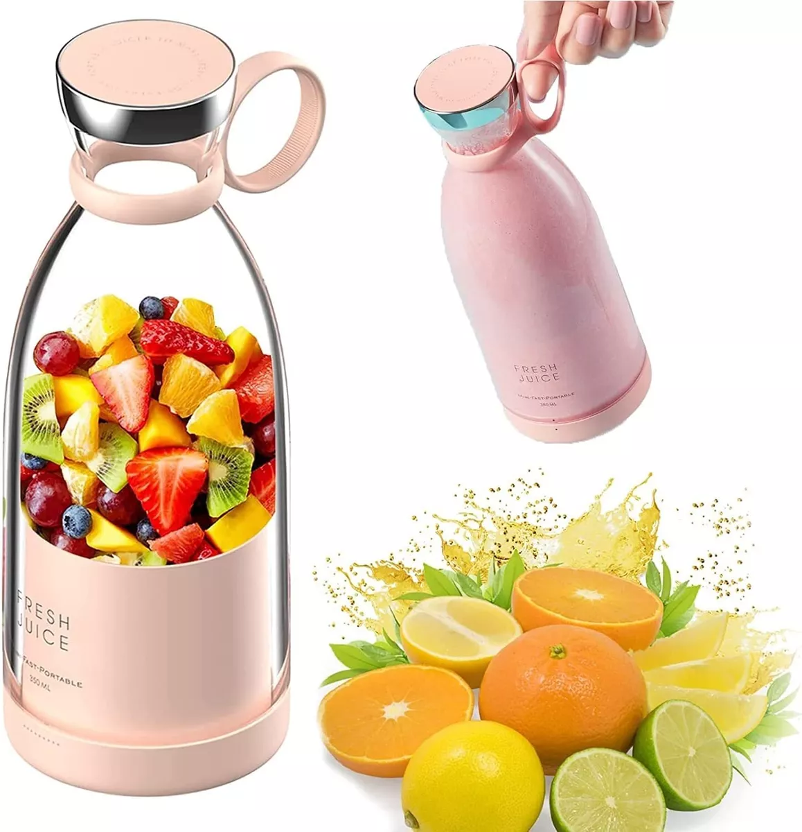 Personal Mini Blender,Portable Juicer Cup Smoothie Maker,Magnetic Secure  Switch Electronic Juicer Cup with Updated 6 Blades, Rechargeable USB for  Fruit and Vegetable,Travel Juicer Bottle 