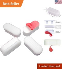 Durable Bidet Toilet Seat Bumper Set with Strong Adhesive - White, Easy Install