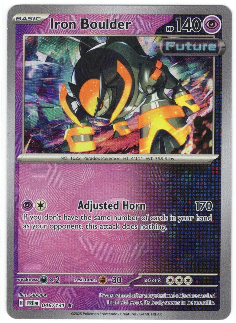Iron Boulder #046/131 - Prismatic Evolutions Pokeball Pattern Rare Holo - NM