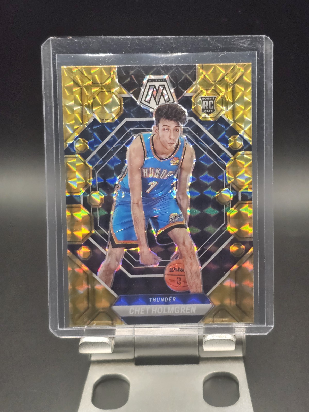 2022-23 Panini Mosaic - Rookies Chet Holmgren #236 Reactive Yellow Mosaic Prizm