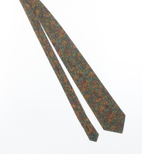 Henry Fox Men's Brown Floral Silk Tie Made in UK - Vintage