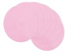 NEW Set Of 6 PINK With WHITE  Border Round Table Placemats New In Packaging — photo 1
