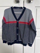 Manuell Frank Italy Kids Cardigan Blue/Red/White Size US 4-5 Years