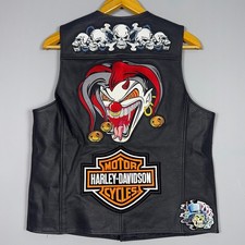 Harley-Davidson Biker Leather Vest Mens Size ...