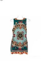 Farm Rio Women's Sleeveless Mini Dress Tropical Floral Barbiecore Size Petite