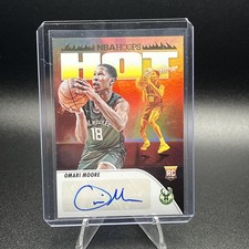 2023 NBA Hoops Omari Moore Hot Signatures Rookie Autograph Green RC #HSR-OMM