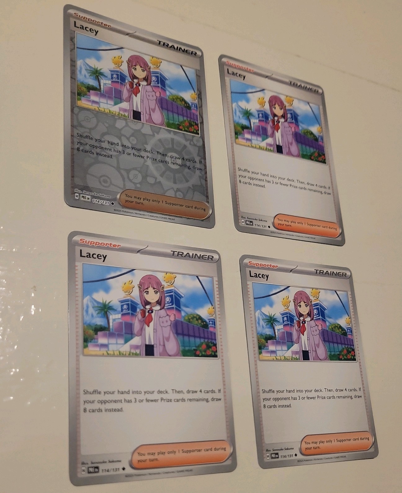 4x Lacey 114/131 - Prismatic Evolutions - Pokemon TCG