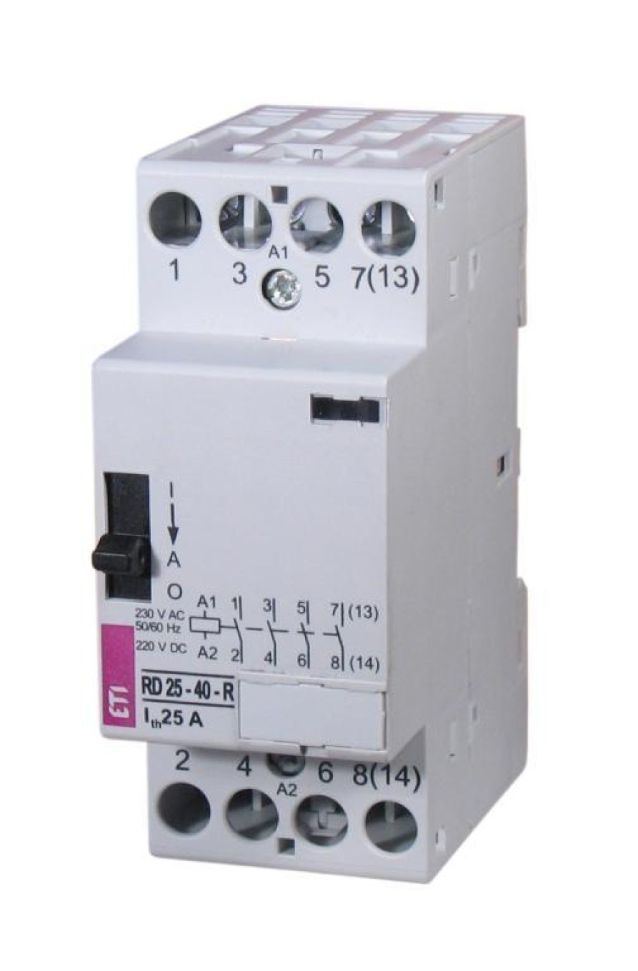 Module contactors with manual control 25A 4 ETICON 002464053