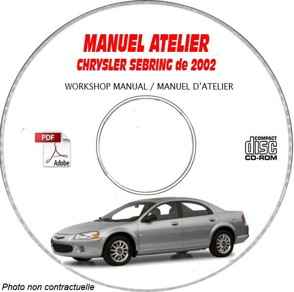 CDROM de réparation automobile pour Chrysler Sebring 02 manuel technique