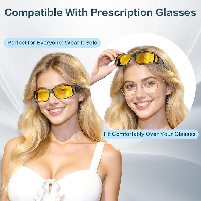 Pro Driving Glasses Anti-glare Polarized Wear Over Yellow Le