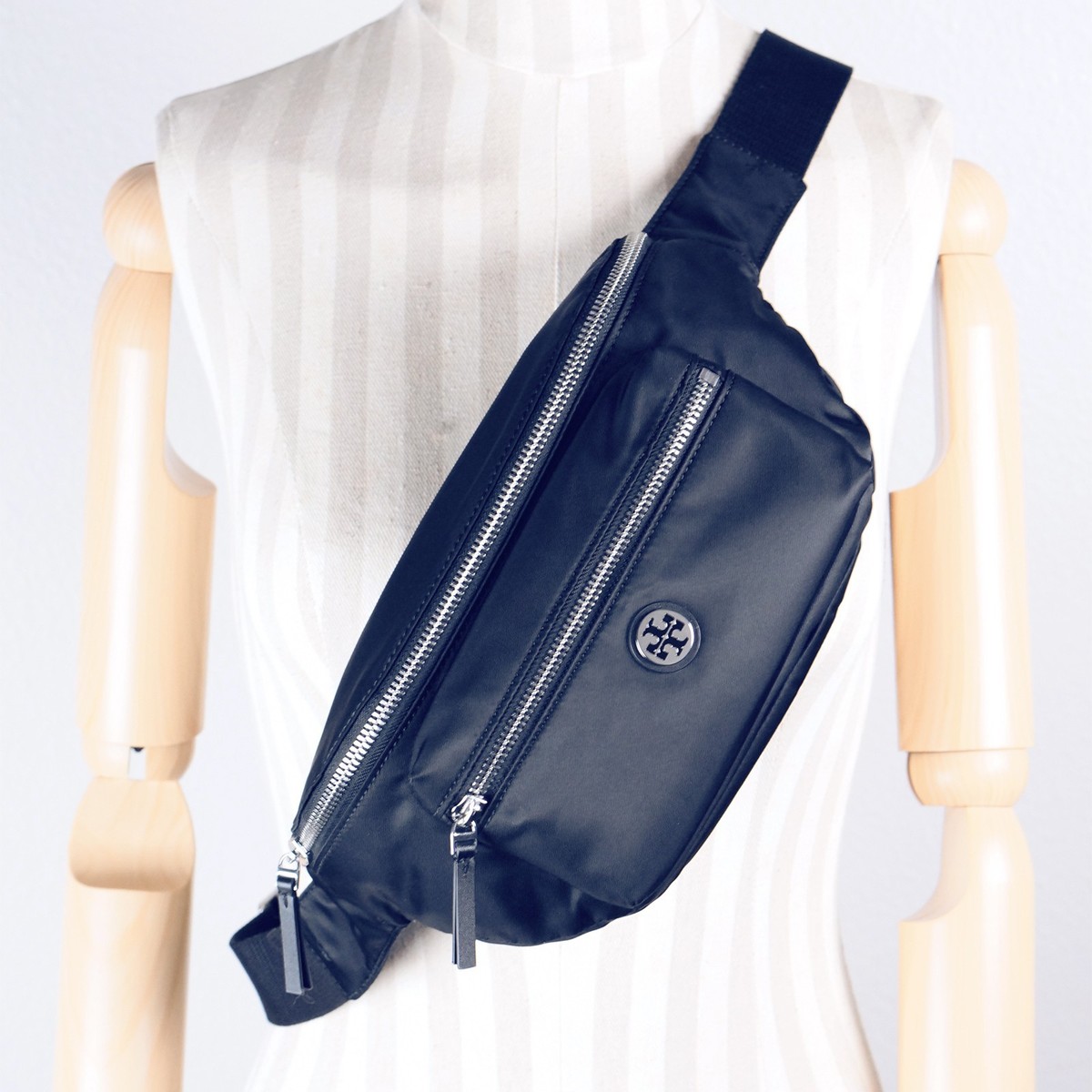 Latest New Tory Burch Navy Nylon Belt Bag Sling Fanny Pack 170436