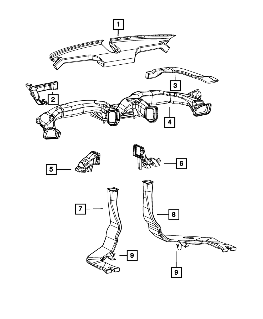 Mopar 68201812AA Air Distribution Duct Replacement