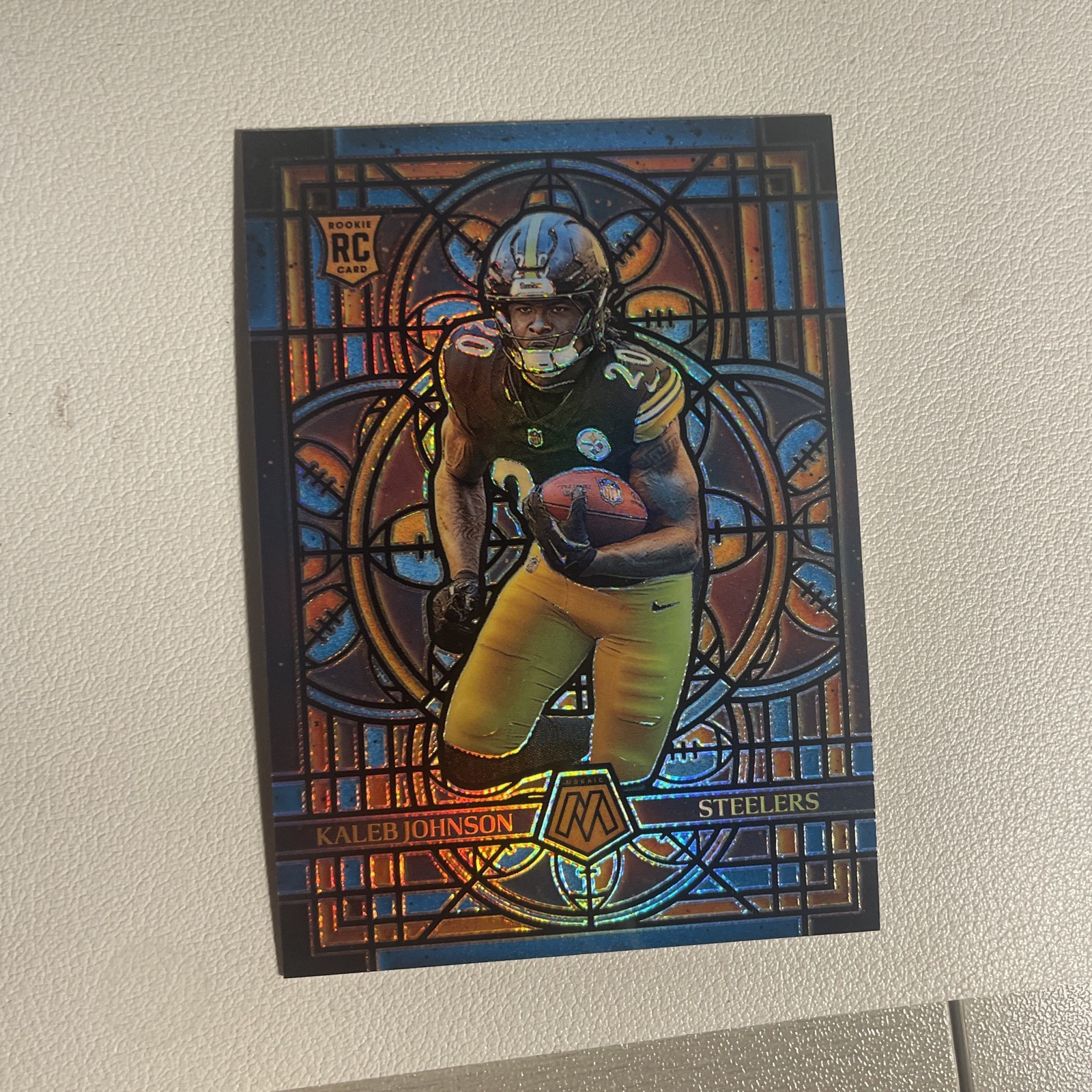 2025 Panini Mosaic Kaleb Johnson RC Stained Glass SSP Case Hit