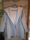 NWT Liz Claiborne Weekend Heather Grey Open Front Hooded Jacket Superscuba