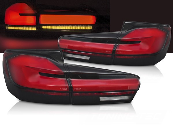 Voll LED Lightbar RüCkleuchten FüR BMW F11 Touring Bj. 2010-2016 Rot/Schwarz-image