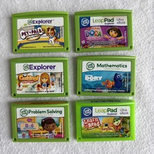 Girls 6 LOT LeapFrog LeapPad Learning Games Dora Explorer Doc McStuffins