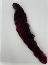 Burgundy Claw Clip Ponytail Hair Extension T1B/BUG Wavy 18" Synthetic Hairpiece