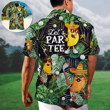 Golf Hawaiian Shirts  Funny Taco Playing Golf Aloha Shirt For Summer Lets Par T
