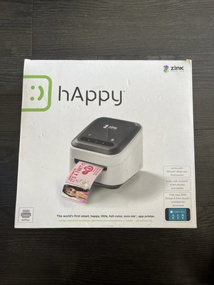 ZINK Happy Portable Color Smart Printer Zero Ink Technology for iPhone Android